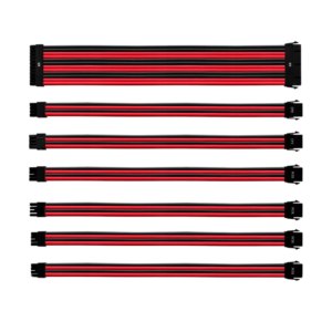 Kit Cables Extension para PSU Cooler Master Rojo y Negro