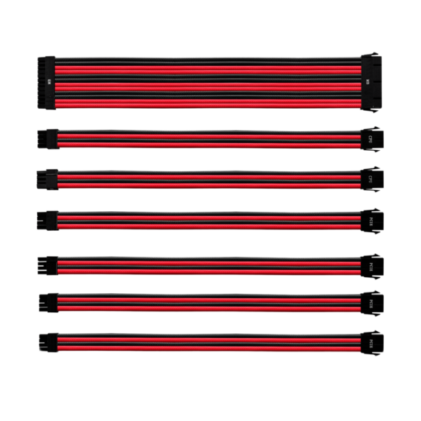 Kit Cables Extension para PSU Cooler Master Rojo y Negro