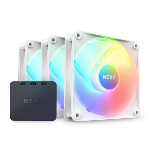 Pack 3 Fans NZXT F120RGB Core Blanco Controlador incluido