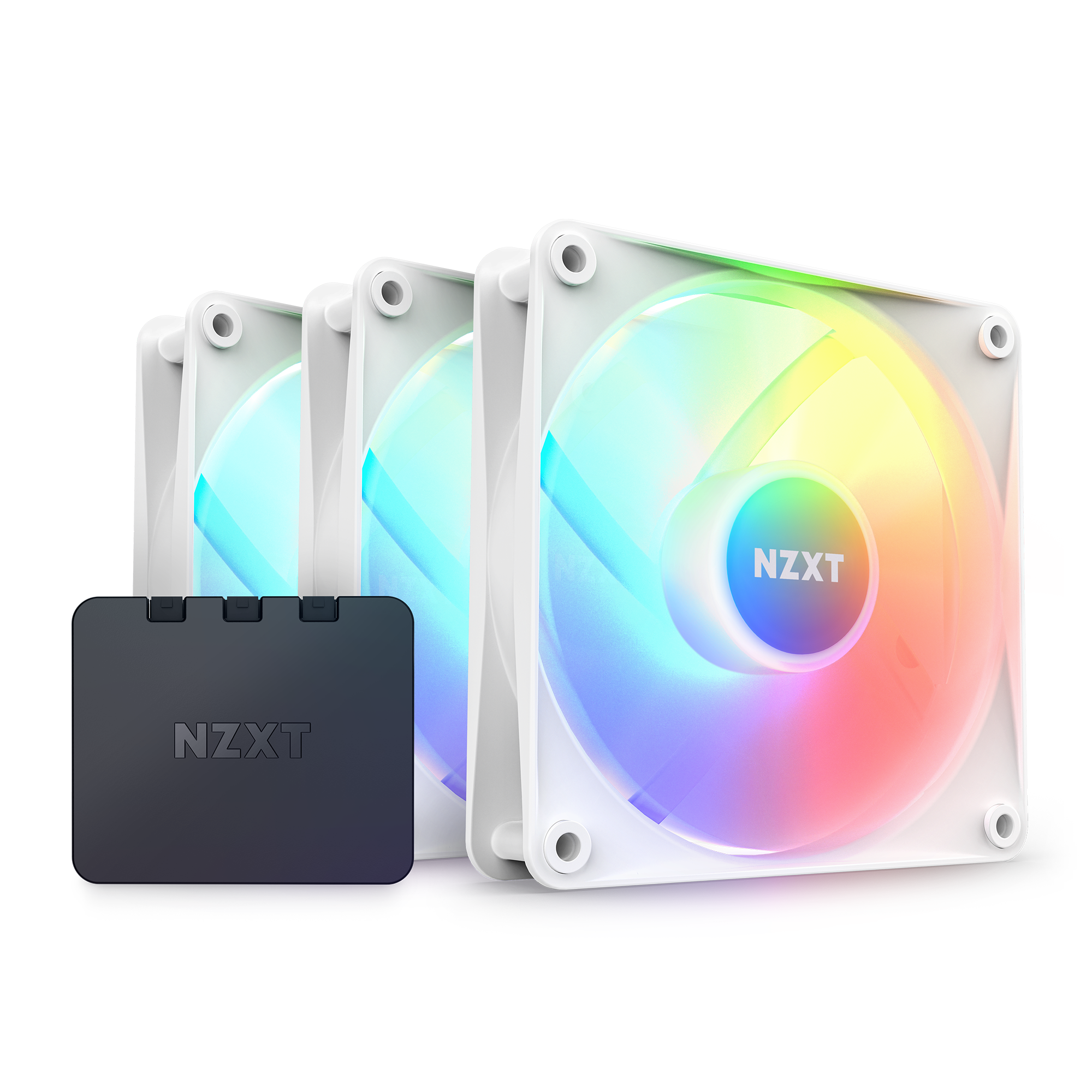 Pack 3 Fans NZXT F120RGB Core Blanco Controlador incluido