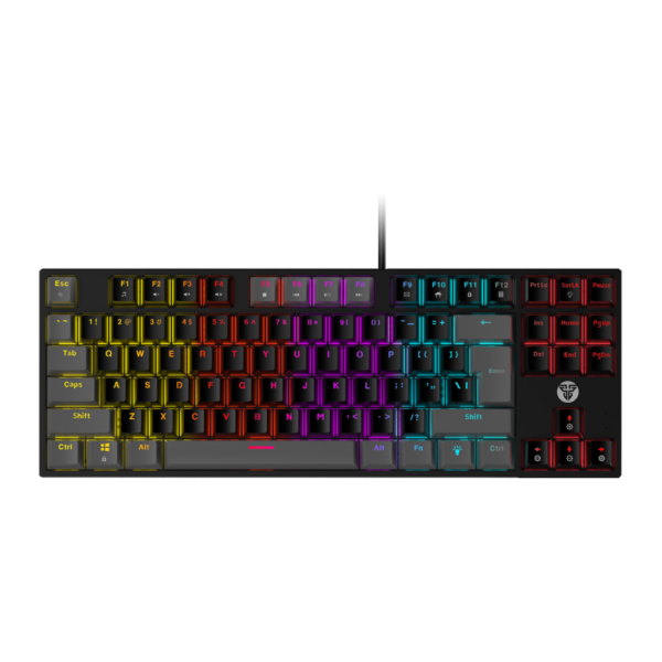 Teclado Gamer Fantech Atom MK876 Black Grey SW Blue