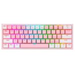 Teclado Gamer Redragon K616 Fizz Rgb Pro Rosa y Blanco