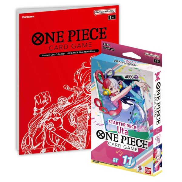 One Piece TCG Deck ST11 + Colección Premium Card OP Film Red