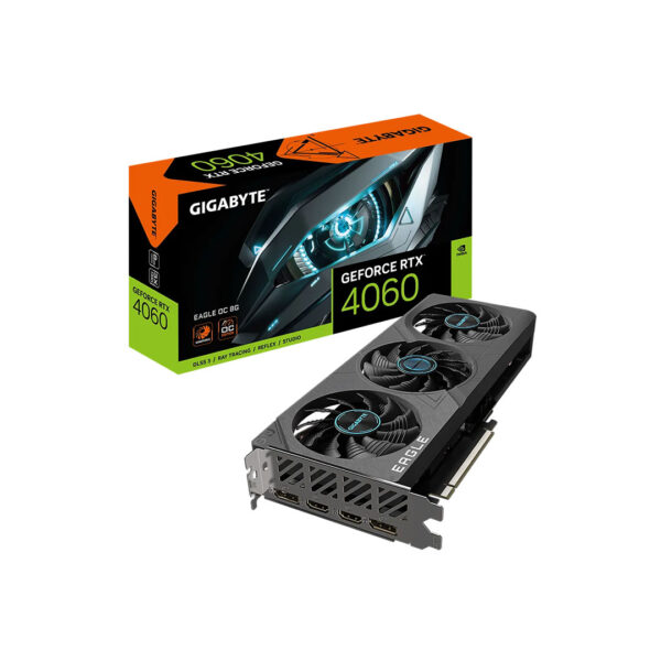 Tarjeta de Video Gigabyte GeForce RTX 4060 Eagle OC 8G 3 FAN