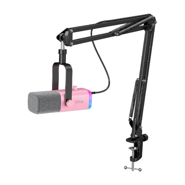 Kit de Micrófono FiFine AM8T para juegos XLR/USB Rosado