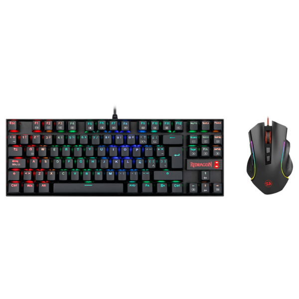 Pack Teclado y Mouse Gamer Redragon Kumara + Mouse Español