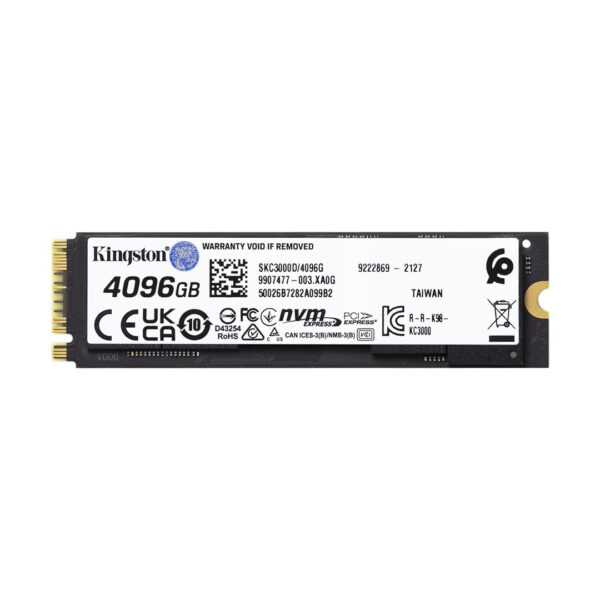 Disco de estado sólido Kingston KC3000 de 4TB NVMe PCIe 4.0