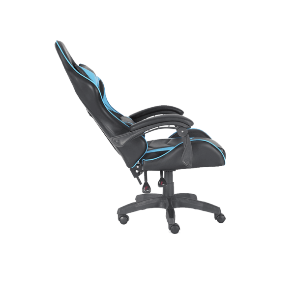 Silla Gamer Eco Cuero Apoyabrazos Reclinable 100kg Celeste