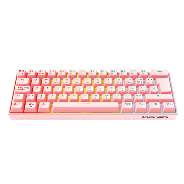 Teclado Gamer Fantech MAXFIT 61 MK857 Sakura SW Red Español