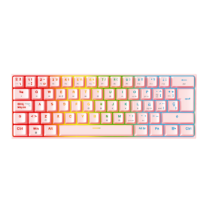 Teclado Gamer Fantech MAXFIT 61 MK857 Sakura SW Red Español