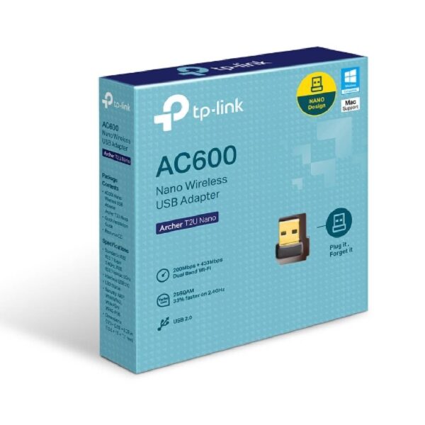 Adaptador inalámbrico TP-Link Nano USB doble banda AC600