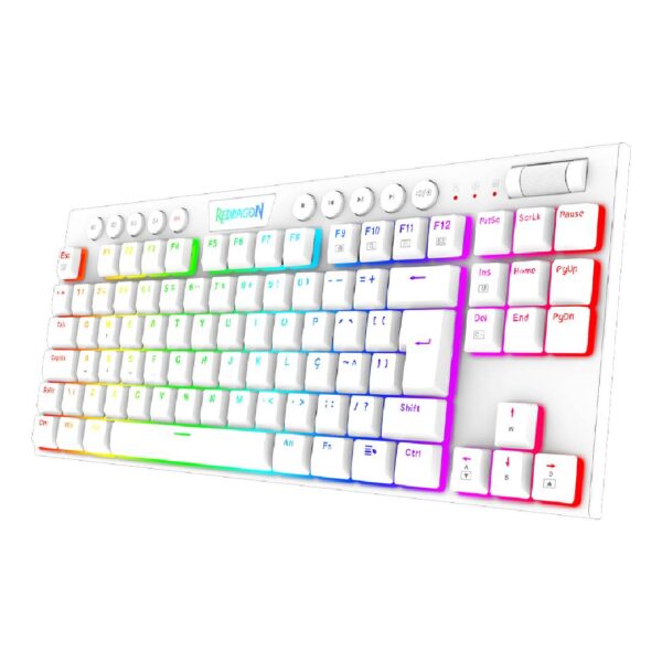 Teclado Mecánico Redragon Horus TKL K622SP Blanco Sw Red Rgb