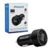 Cargador de Auto Philco USB 3.0 + USB C Pantalla Led