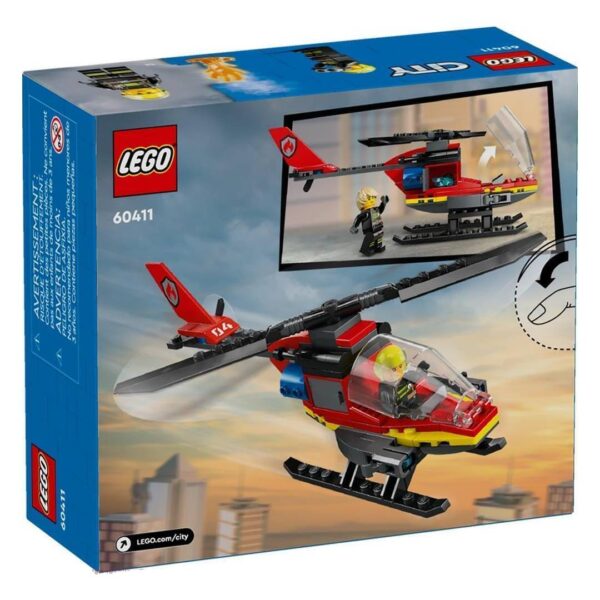 LEGO City: HELICÓPTERO DE RESCATE DE BOMBEROS 60411 - Imagen 3