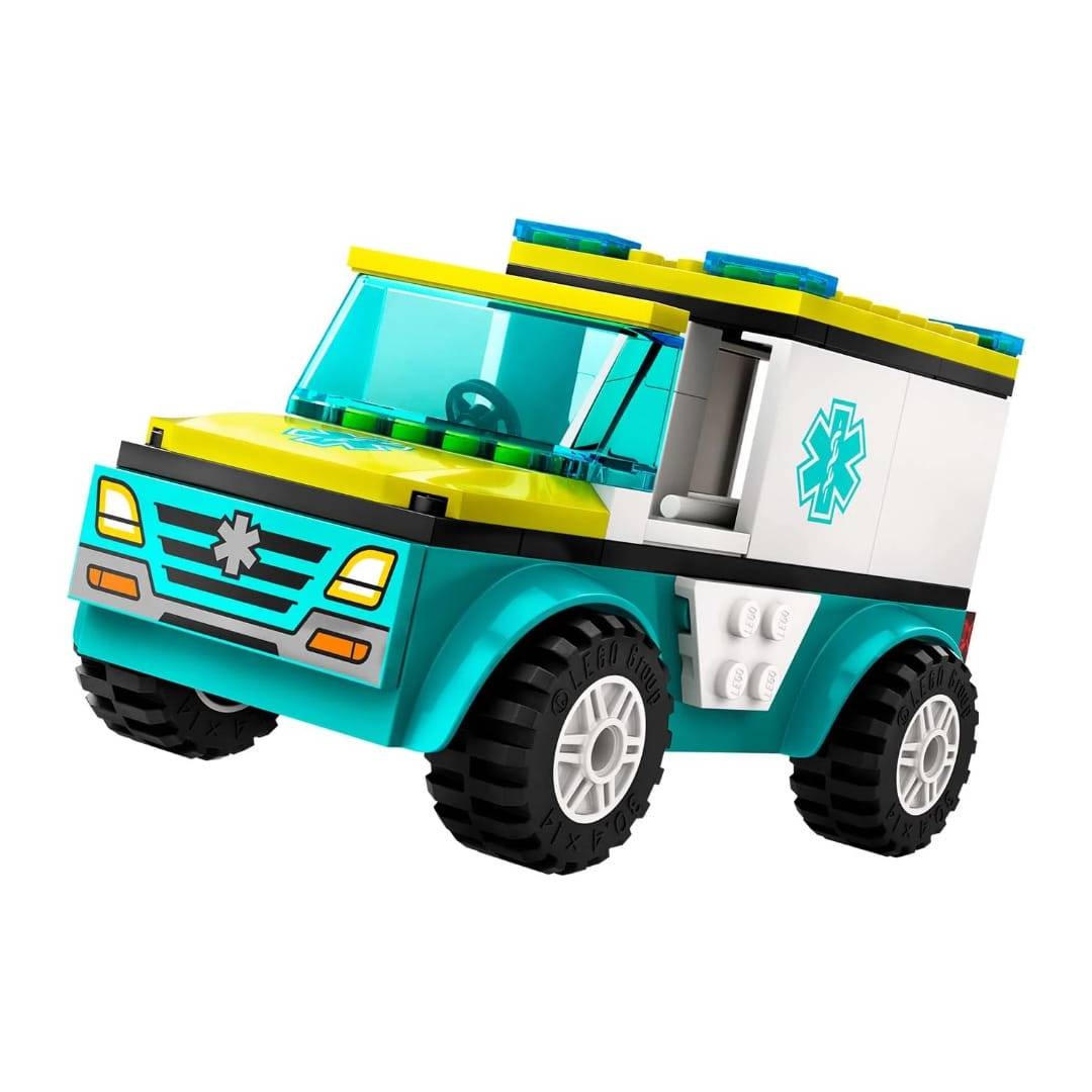 LEGO: AMBULANCIA DE EMERGENCIAS Y CHICO DE SNOWBOARD 60403 - Imagen 3
