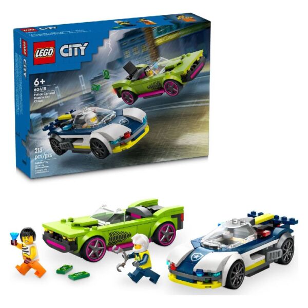LEGO City: AUTO DE POLICÍA Y POTENTE AUTO DEPORTIVO 60415