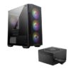 Gabinete MSI MAG FORGE M100A + Fuente D60 600W 80+ White