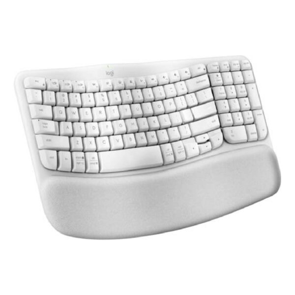 Teclado Logitech Wave Keys Ergonomico Inalambrico Blanco ESP