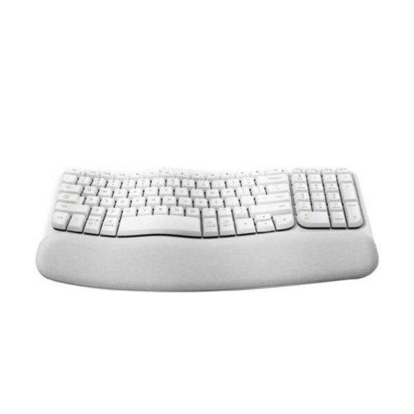 Teclado Logitech Wave Keys Ergonomico Inalambrico Blanco ESP