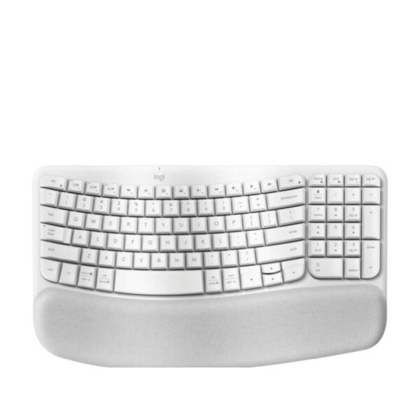 Teclado Logitech Wave Keys Ergonomico Inalambrico Blanco ESP