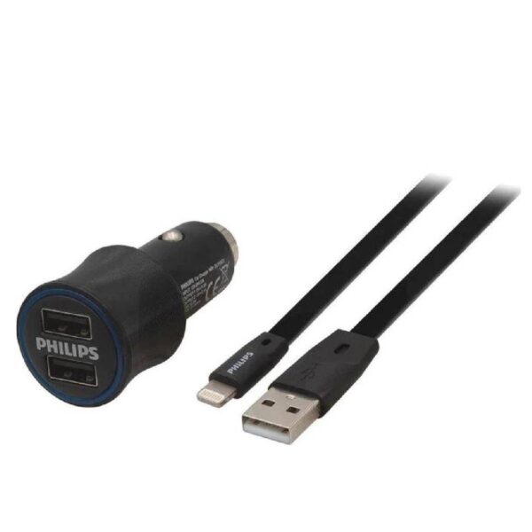 Cable Lighting Philips + Cargador De Auto Usb