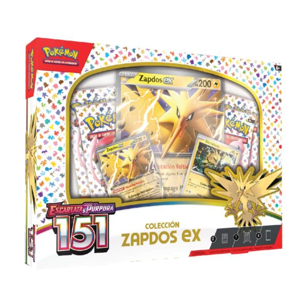 Pokémon: Caja de Zapdos EX Escarlata y Púrpura 151 ESPAÑOL