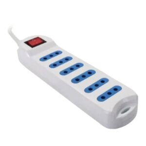 Extension 6 Entradas 3 Metros Blanco con Interruptor XT53