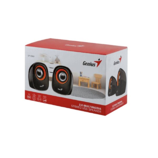 Parlante Genius Q160 USB Color Rojo 3.5mm USB - Imagen 2