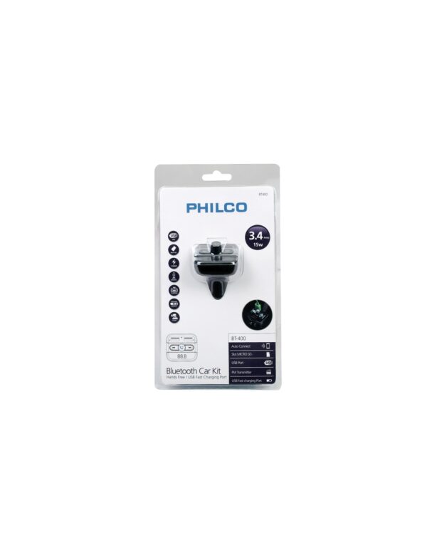 Transmisor Inalambrico FM Philco con Bluetooth BT-400