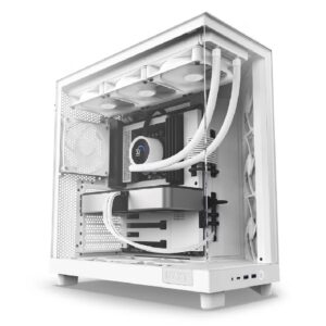 Gabinete NZXT H6 Flow ATX DualChamber Case Blanco