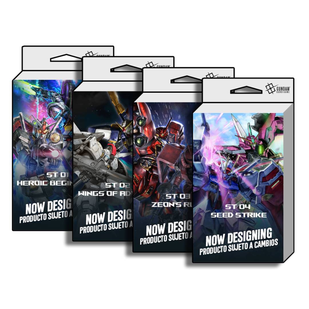 thumbnail interactive-video image 1 of GUNDAM TCG 4x Starter Decks (ST01-ST04) – ENGLISH, Factory Sealed Box 1 of 3