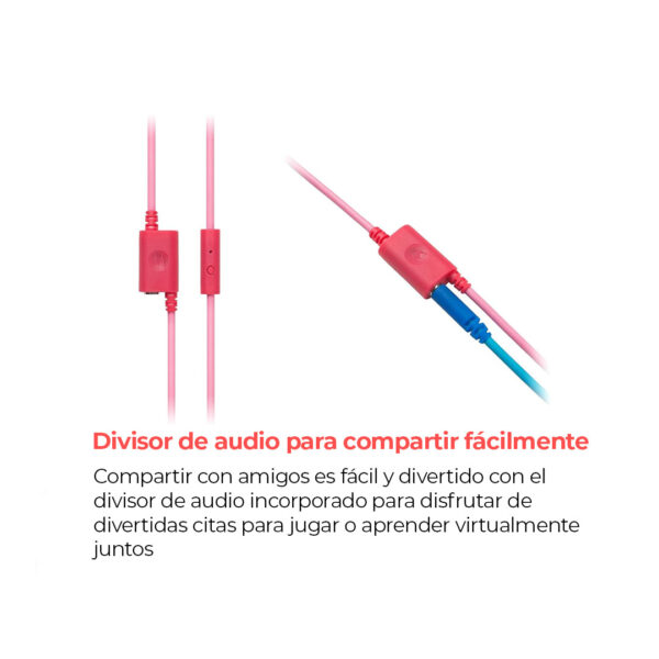 Audífonos Motorola JR 200 Rosado Over-Ear con Cable