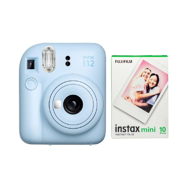 Pack Kit x 10 Film y Cámara Instantánea Instax Mini 12 AZUL