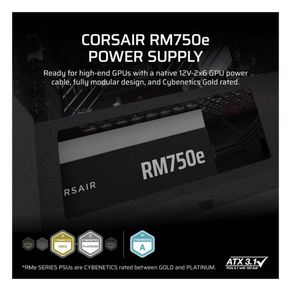 Fuente de Poder Corsair RMe Series RM750e 750W Full Modular - Imagen 3