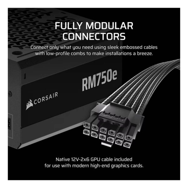 Fuente de Poder Corsair RMe Series RM750e 750W Full Modular - Imagen 4