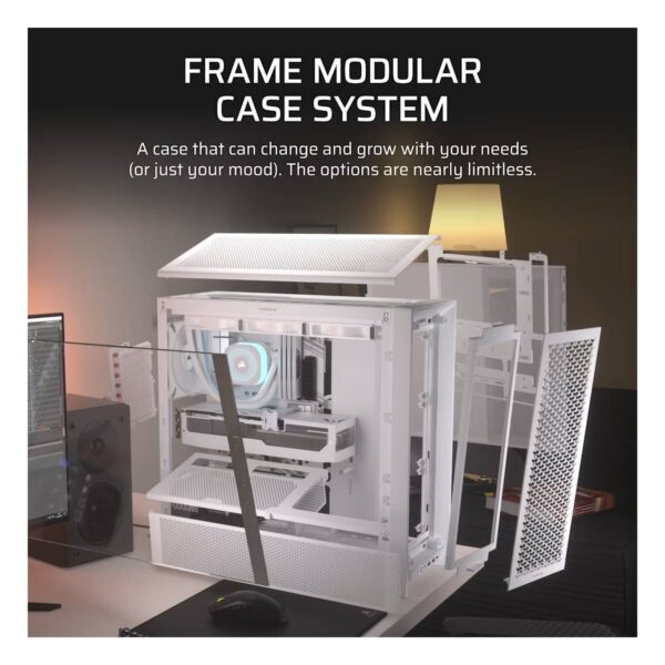 Gabinete Corsair FRAME 4000D - Blanco - Imagen 2