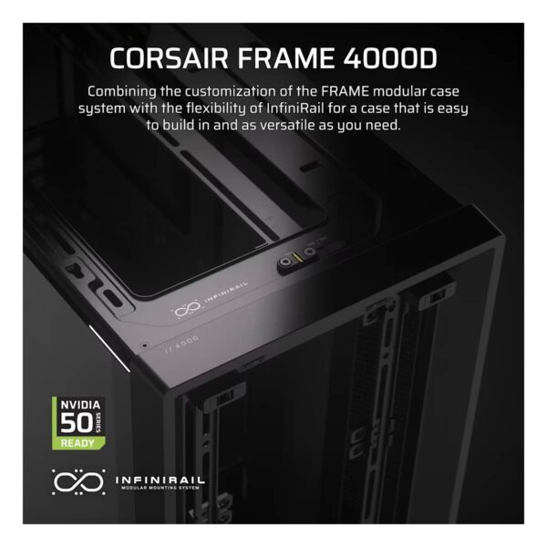 Gabinete Corsair FRAME 4000D - Negro - Imagen 2