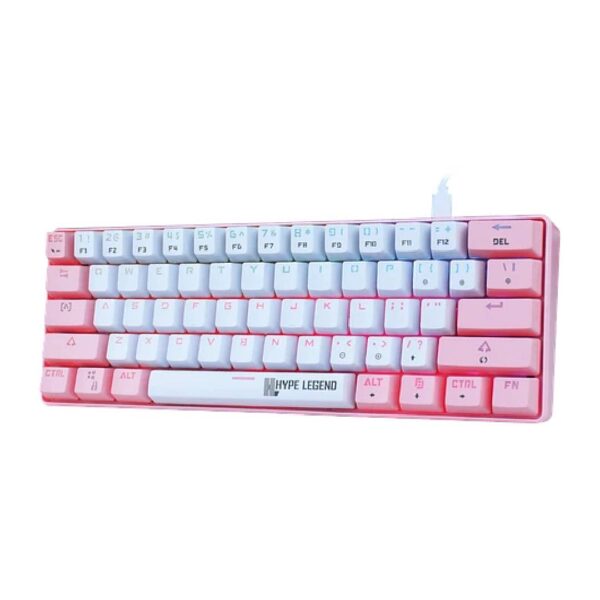 Teclado Gamer Hype Legend Rebel Pinku 60% SW Red RGB