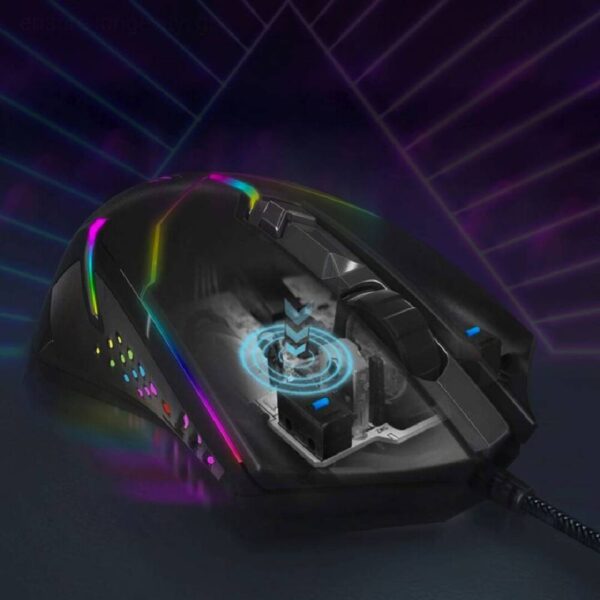 Mouse Gamer Redragon Centrophorus 2 7200DPI RGB - Negro - Imagen 2