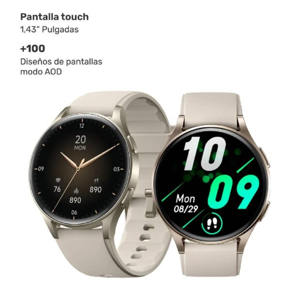Reloj Smartwatch Lhotse Vibe 05 GPS Cream 42mm - Imagen 6