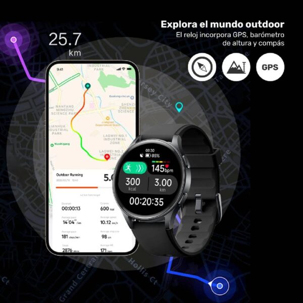 Reloj Smartwatch Lhotse Vibe 05 GPS Black 42mm - Imagen 6