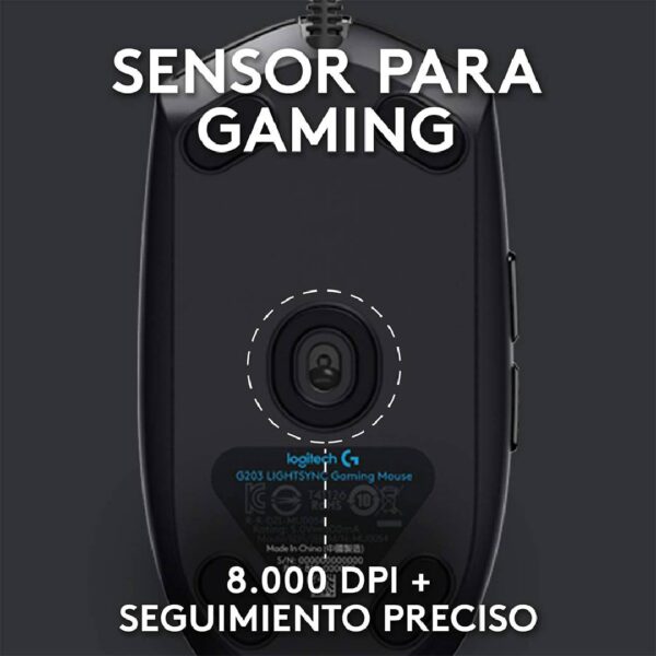 Mouse Gamer Logitech G203 Lightsync Negro - Imagen 2