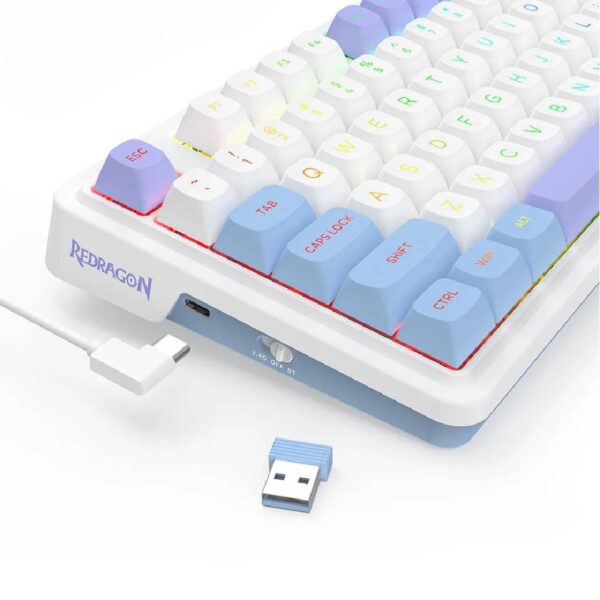 Teclado Redragon UCAL MAX K673WBP-RGB-MAX Mint Mambo - Imagen 5