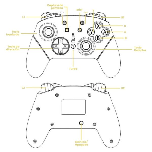 Control Gamer Inalámbrico PC LEVO - Imagen 2