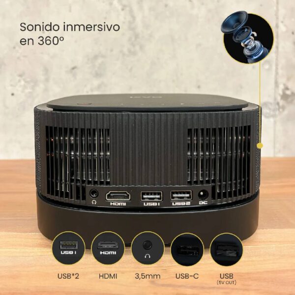 Proyector Portatil Inálambrico LEVO Smart Lumix 9000lm BT - Imagen 3