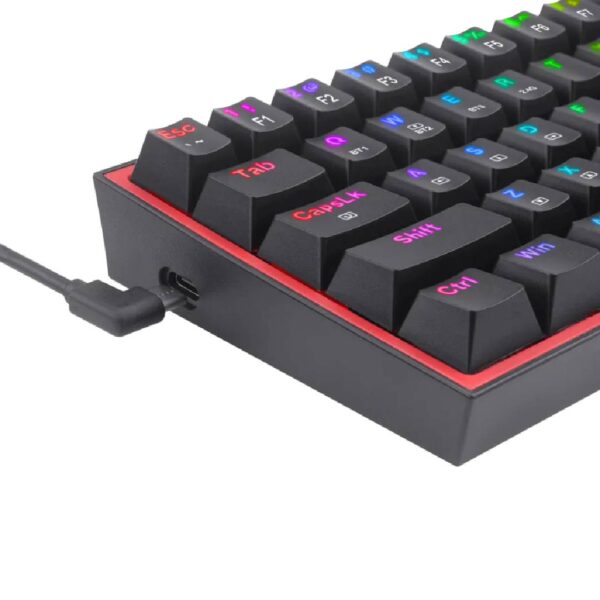 Teclado Redragon Fizz RGB K617-RGB Switch Red, Black - Imagen 3
