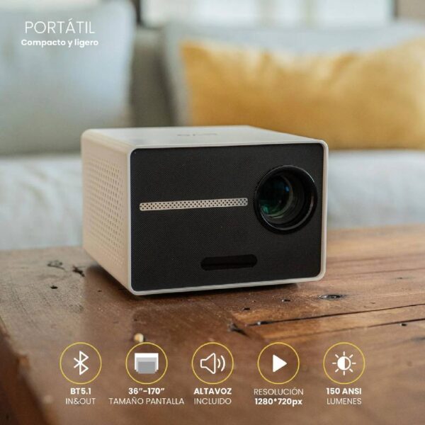 Proyector Portatil LEVO Mini Halo 9000lm Bluetooth HD - Imagen 2