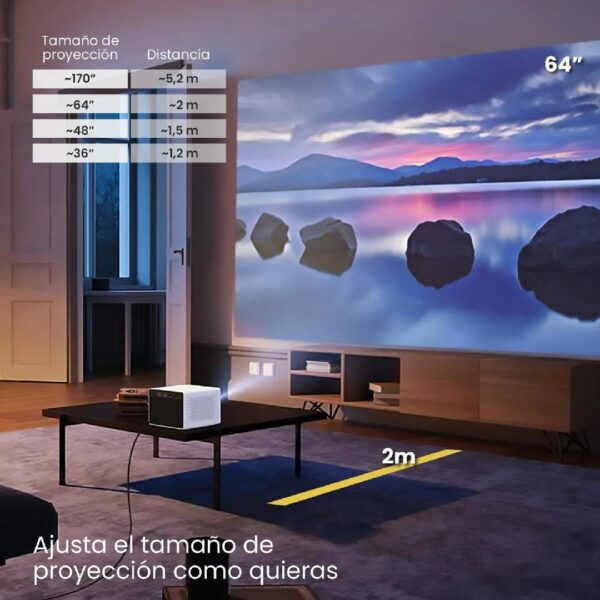 Proyector Portatil LEVO Mini Halo 9000lm Bluetooth HD - Imagen 7