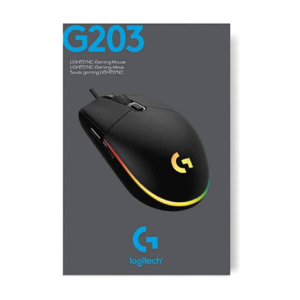 Mouse Gamer Logitech G203 Lightsync Negro - Imagen 6