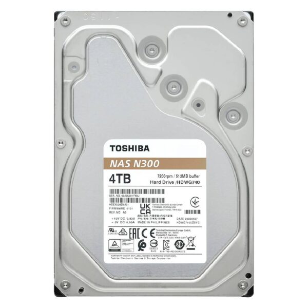 Disco Duro Interno Toshiba N300 para NAS 4TB - Imagen 2
